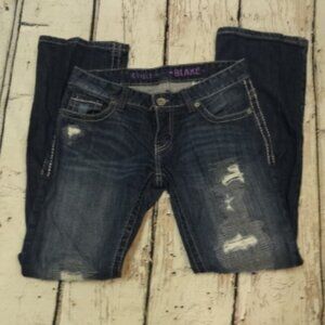 Cruel Denim Blake Distressed Boot Cut Blue Jeans